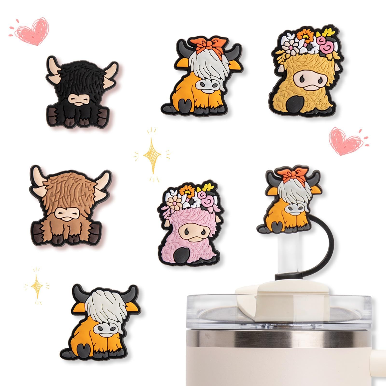 Wholesale Pack Yak Group Straw Cap Cartoon Animation
